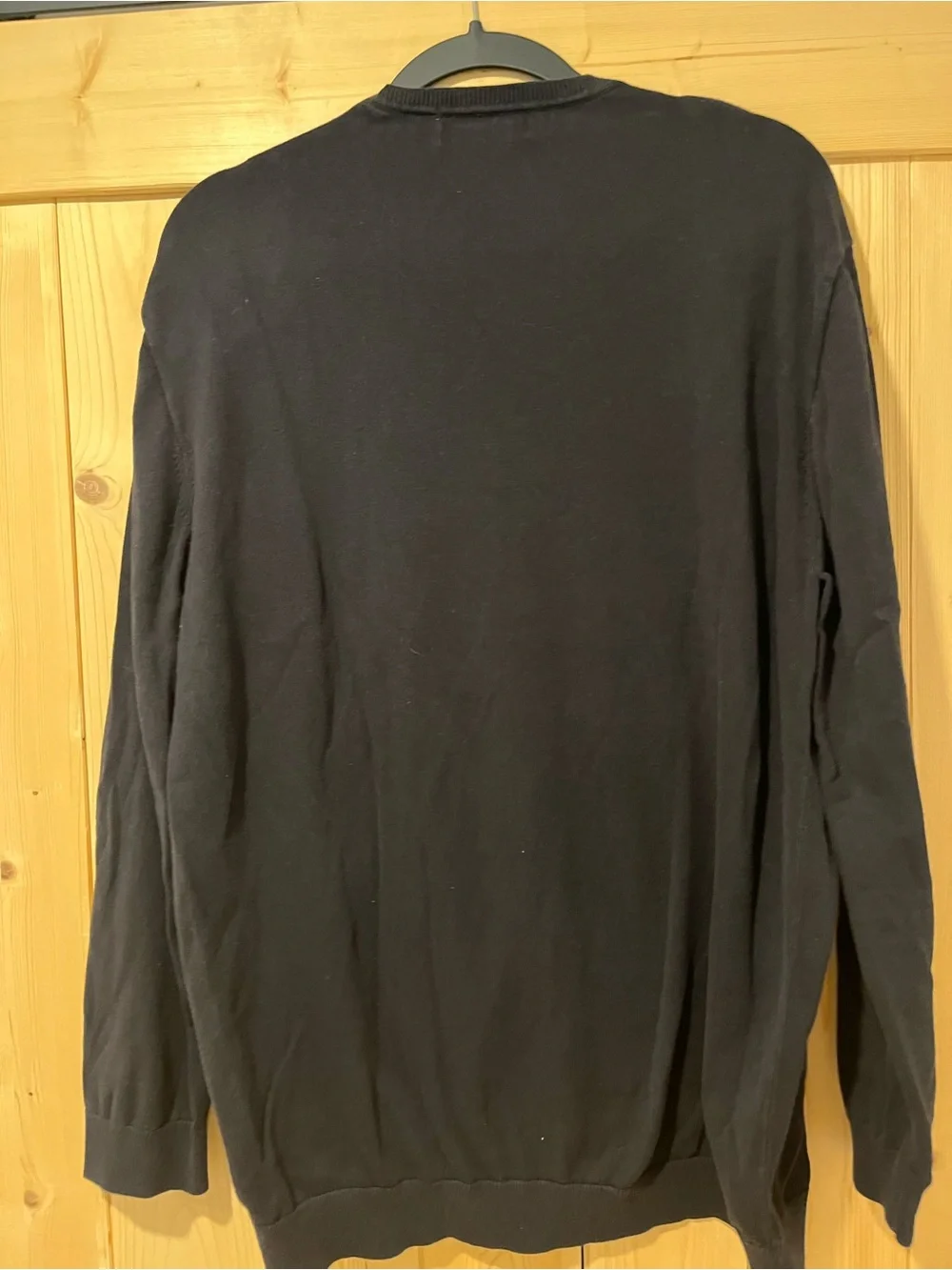Claiborne Men's Black Argyle V-Neck Sweater with Gray and White Diamonds XL